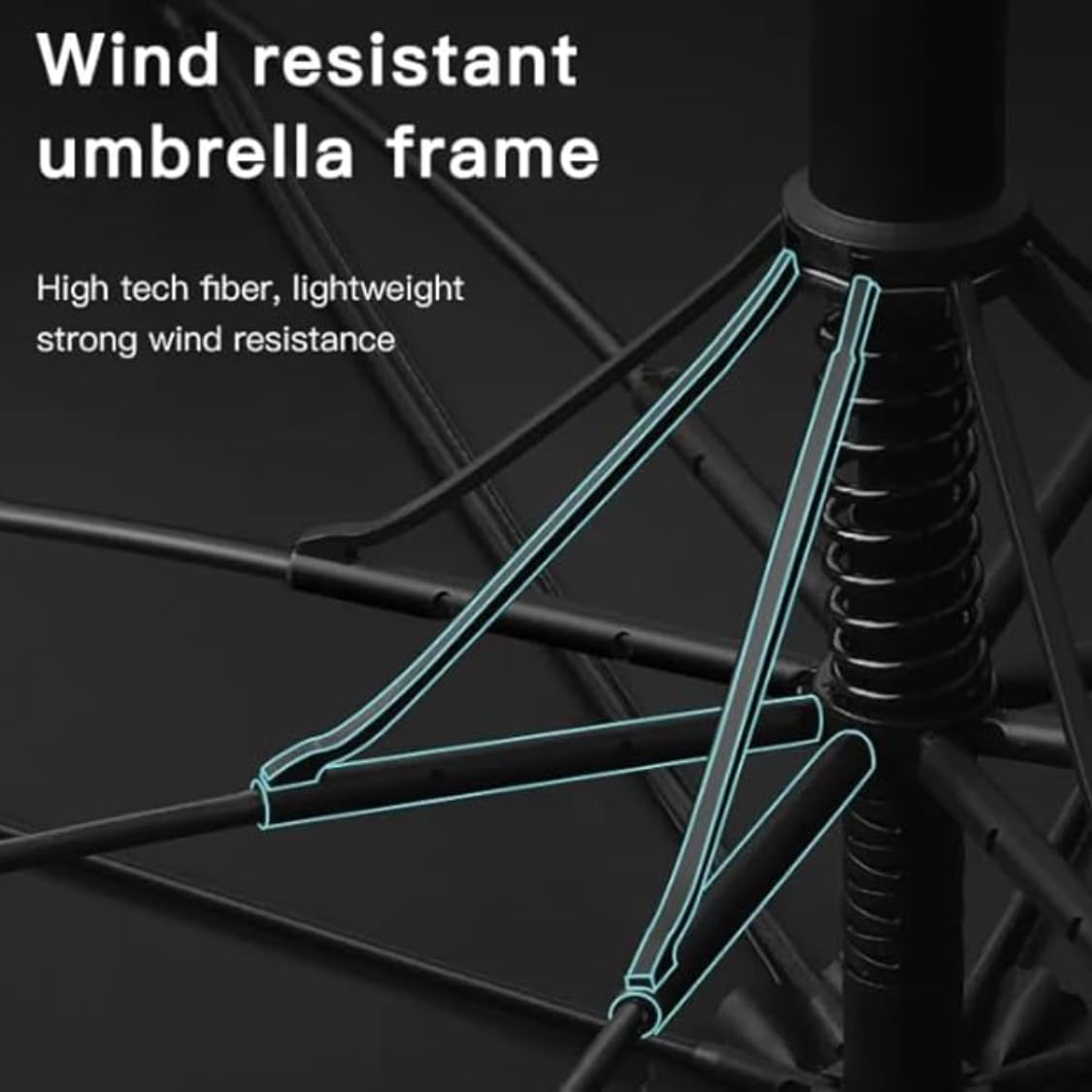 STAR WORK Large Windproof Umbrella with Wooden Handle – Auto Open Close, Folding Travel Umbrella with UV Protection, Fiberglass Ribs, Double Canopy – For Men & Women (RED) 3