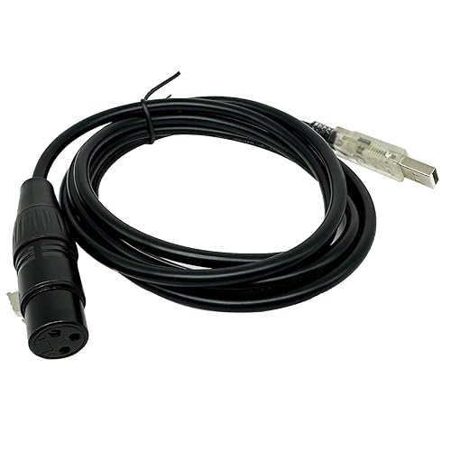 Miniatura 6 de Adaptador de interfaz USB a DMX LED DMX512 RS485, convertidor de nivel de señal para computadora, PC, escenario, cable controlador de iluminación