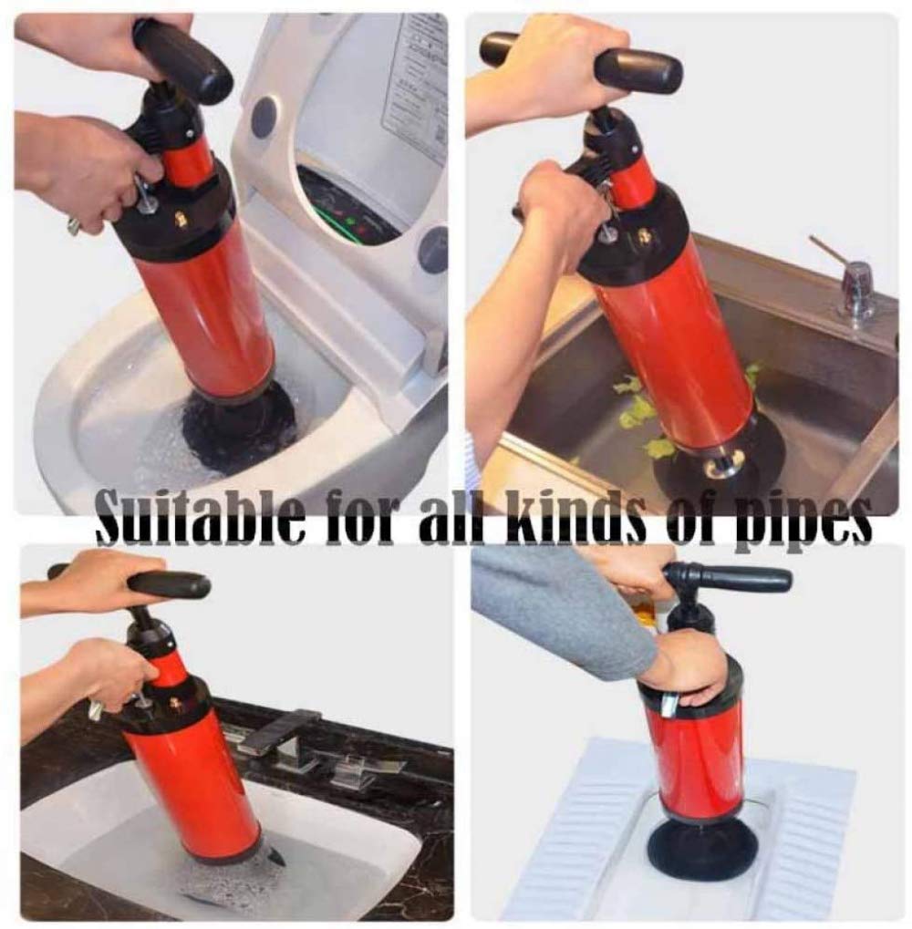 Desatascador de tuberías de fregadero, limpiadores de bomba de alta presión, limpieza de desagües para eliminar obstrucciones en los desagües, como se muestra, 56 cm