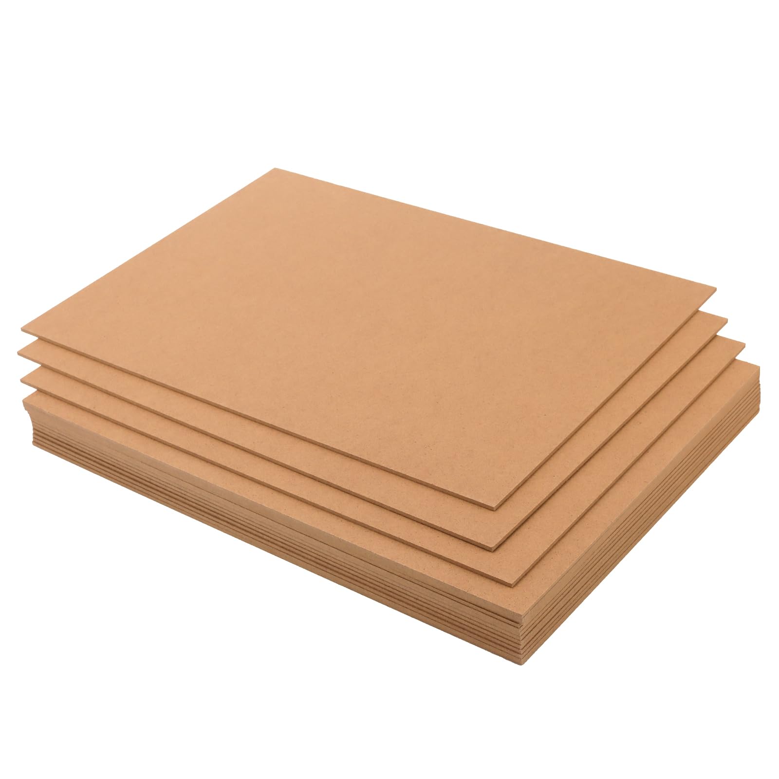 Lot de 16 plaques MDF 3mm marron 420x300mm - Panneaux de bois pour artisanat, découpe laser, linogravure et projets bricolage