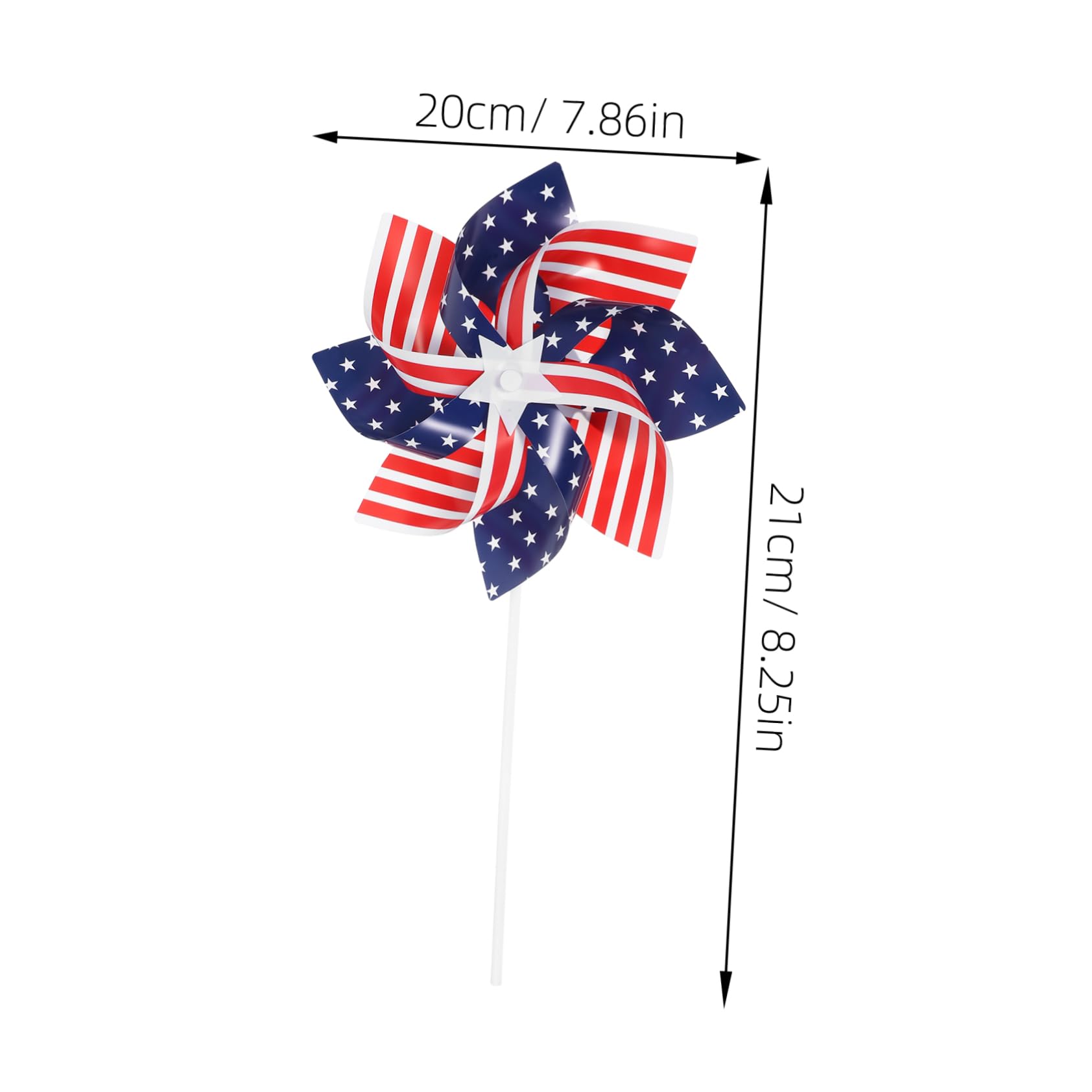 Happyyami 6Pcs Patriotic American Flag Pinwheels for Garden Decor Decorative Lawn Desk Windmill of July Outdoor Celebrations Fun and Reliable Material