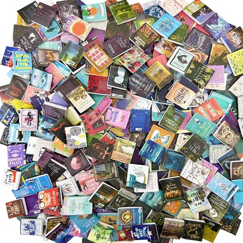340 PCS Book Miniatures Set, Mini Books for Anxiety Bookshelf, Dollhouse Decor, DIY Crafting, Accessories Mini Miniatures Books