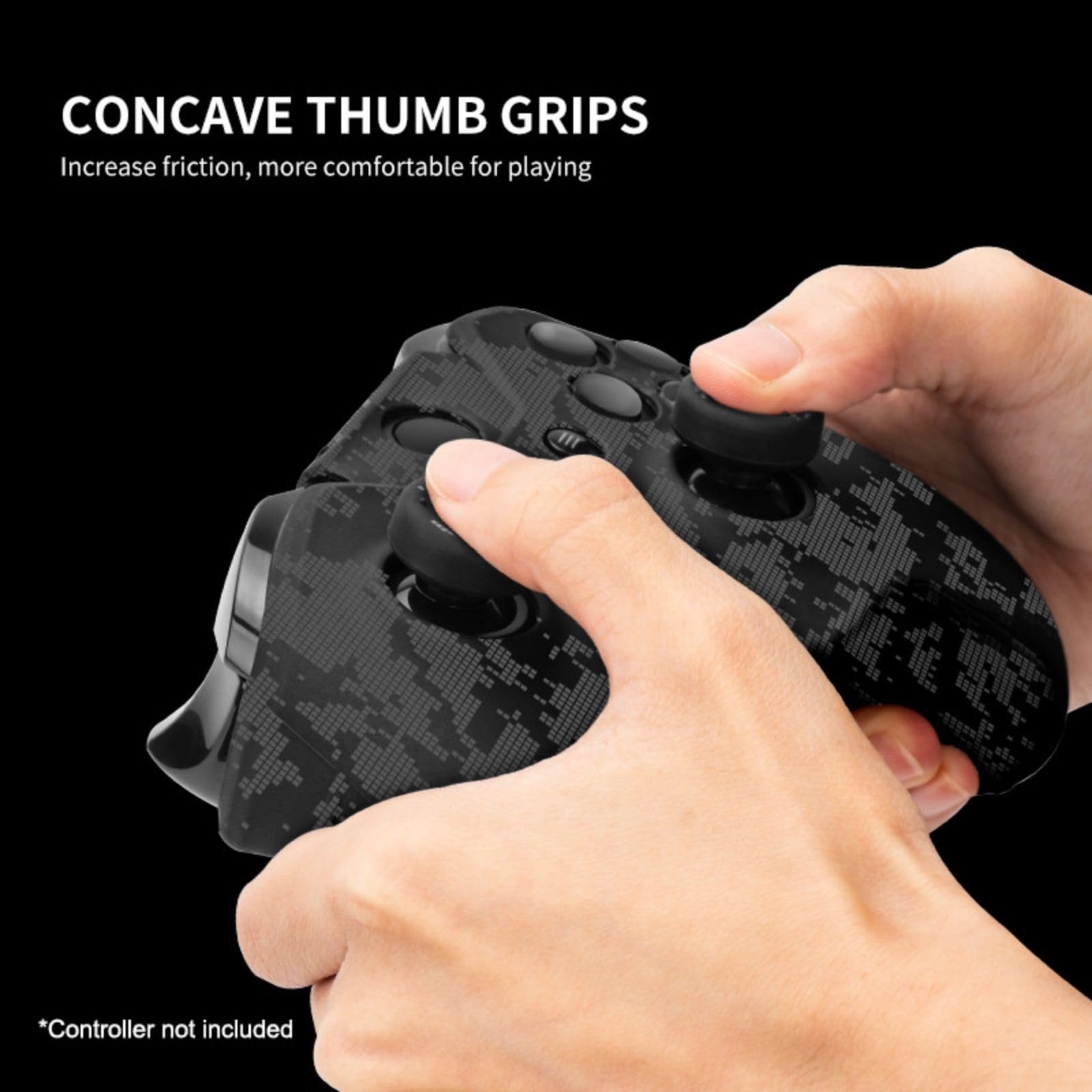 NiTHO Gaming Kit per Controller Xbox One, Include Protettiva Silicone Cover, Anelli di Precisione, Copri Levette Analogiche, Migliora il Controllo del Gioco e la Precisione di Mira per Xbox One - Camo