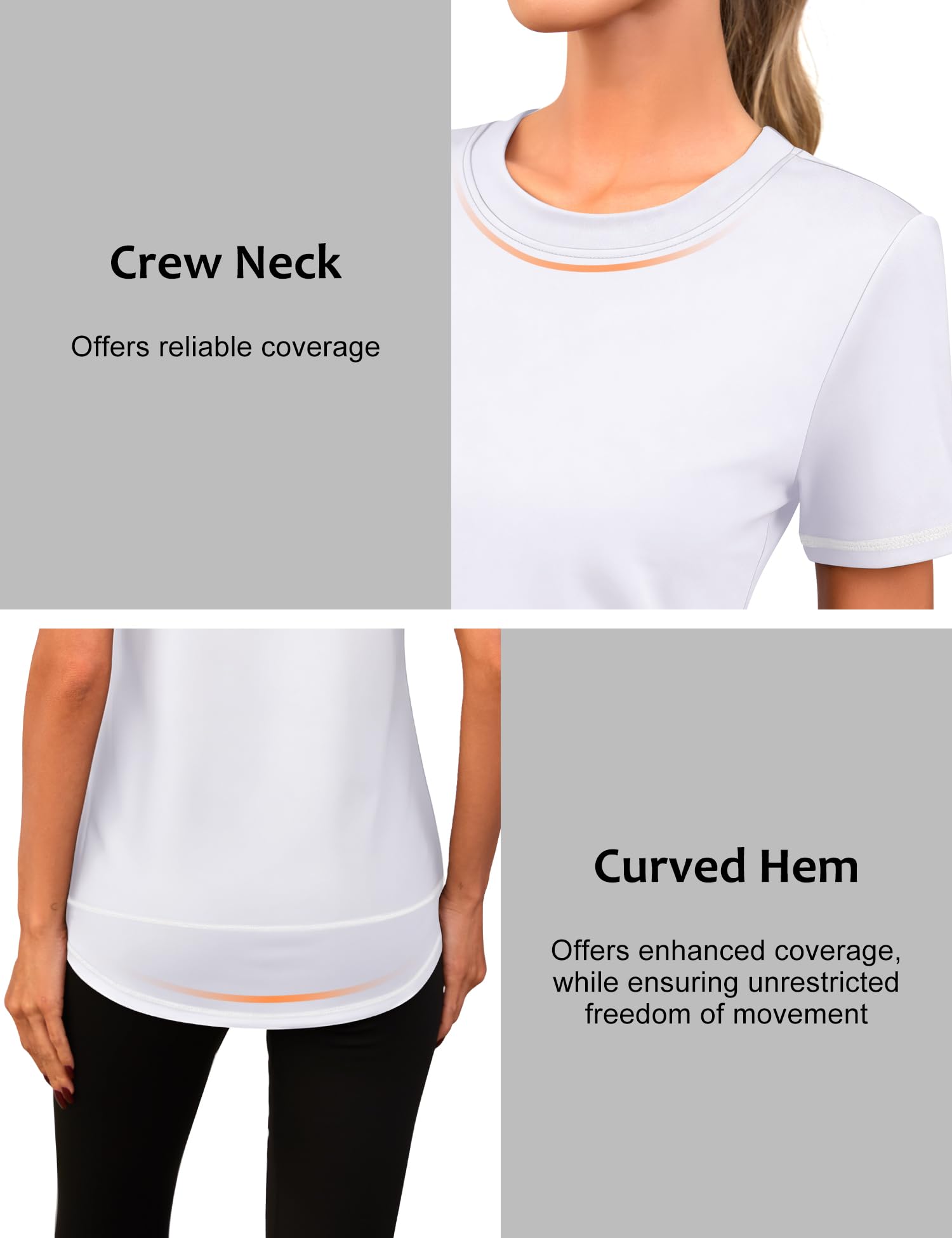 Women's Short-Sleeved Gym T-Shirt for Yoga Running Fitness - 5