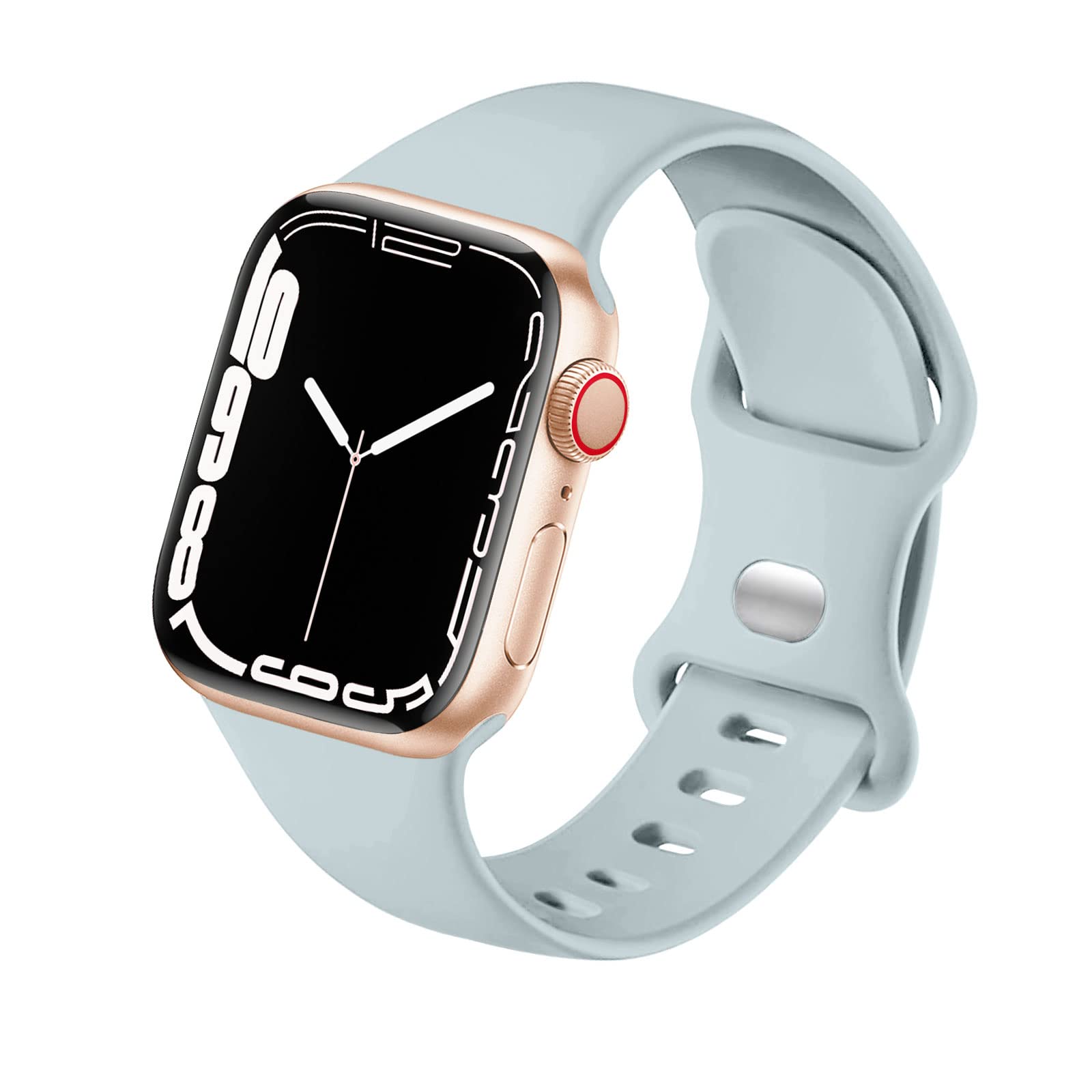 Sport Strap Compatible with Apple Watch Straps 46mm 40mm 38mm 41mm 42mm 44mm 45mm, Silicone Strap Replacement for iWatch Bands Series 11 10 9 8 7 6 5 4 SE 3 2 1 Women Men — view 15