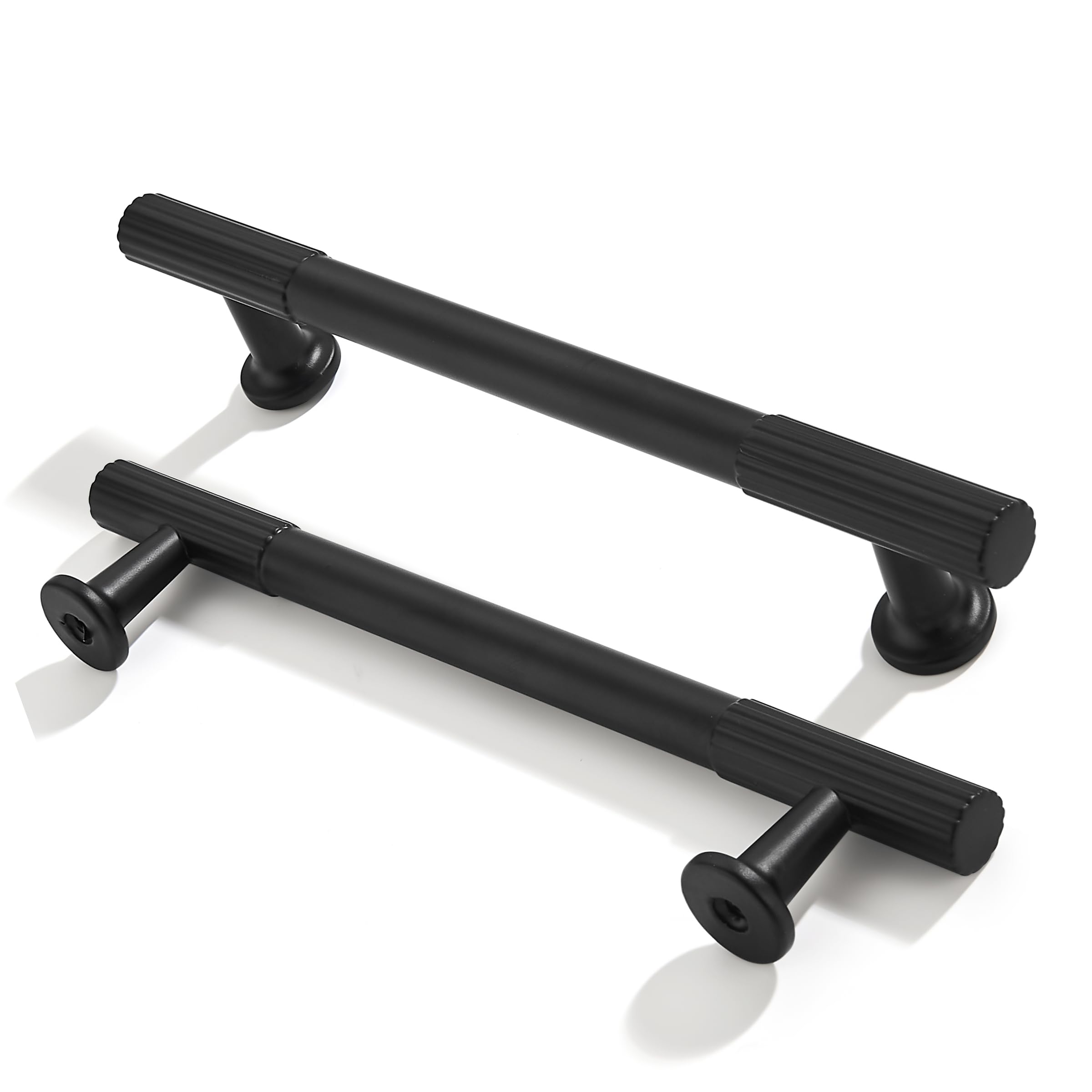 ZAUYX 10-Pack 5 Inch Hole Center Matte Black Cabinet Pulls Solid Heavy Duty Cabinet Pull is Suitable for Drawers Dressers Handles Kitchens Bathroom cabinets — image 1