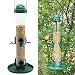 Twinkle Star Classic Wild Bird Feeder Tube Feeder with 6 Feeding Ports, Squirrel Proof Bird Feeder (Green)