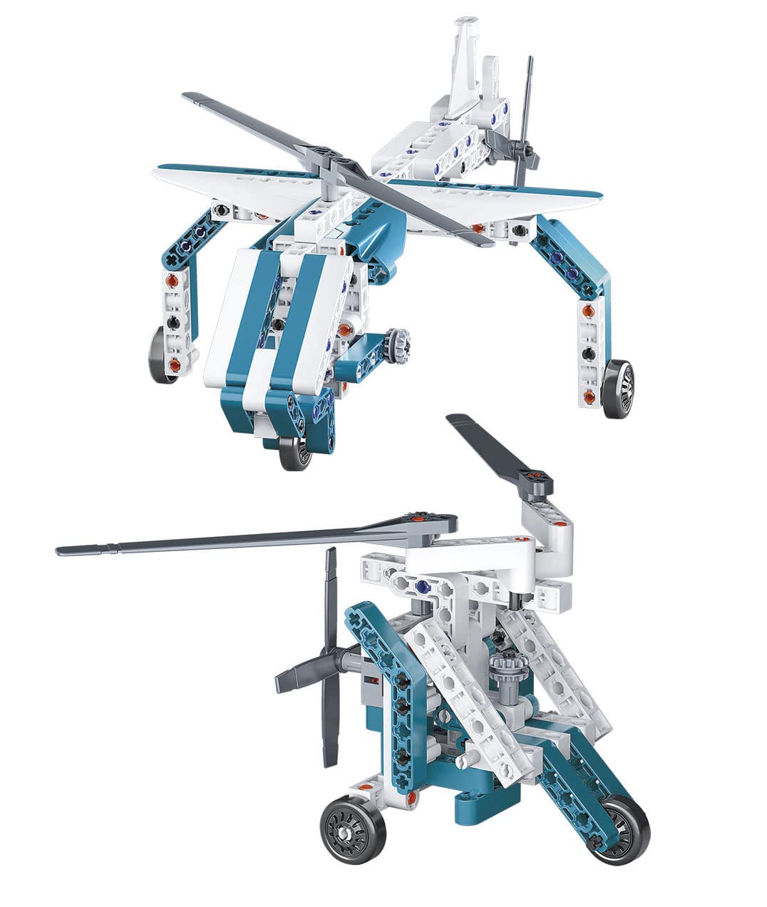 Clementoni - 52225 - Science et Jeu - Mon Atelier de Mécanique - Avions et Hélicoptères - Jeu de Construction et Création pour Enfants - Dès 8 Ans et Plus - 10 Modèles Réalisables