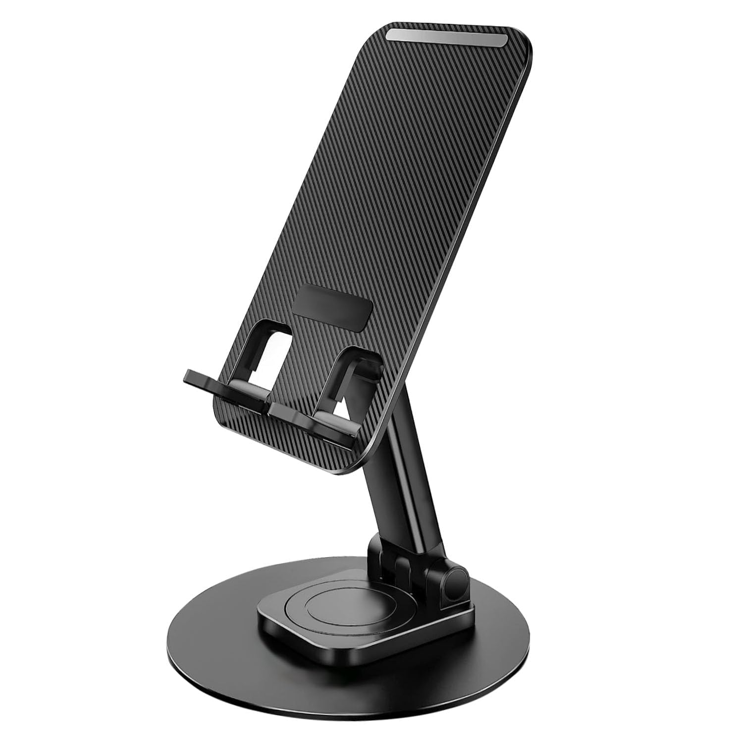 Rotatable and Foldable Phone Stand with Height and Angle Adjustment Desktop Mobile Holder for Smartphones Video Calls Online Classes Office Desk and Home Use Black-image-30