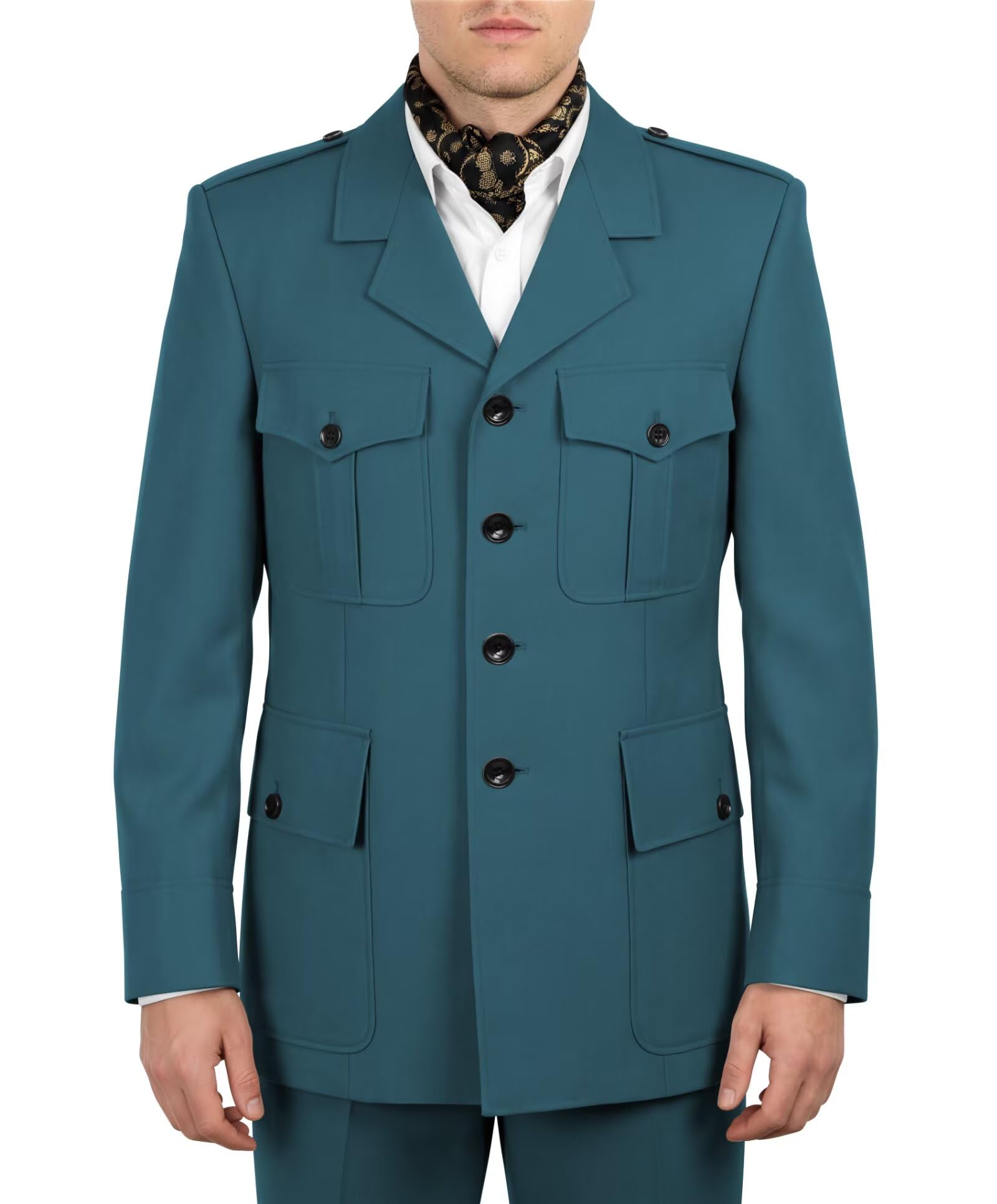 2 Piece Safari Suit for Men Suits Boat Captain Inspired Costume for Man Navy Sailor Outfit Nautical Uniform