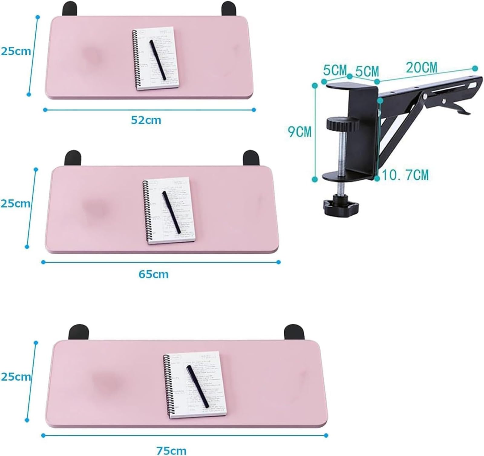 Genérico Bandeja De Teclado De Madera MultifuncióN Bandeja De CajóN para Teclado Extensor De Escritorio De Madera Muebles De Oficina En Casa Accesorios Bandeja para Teclado Y Mouse,D,75 * 25cm