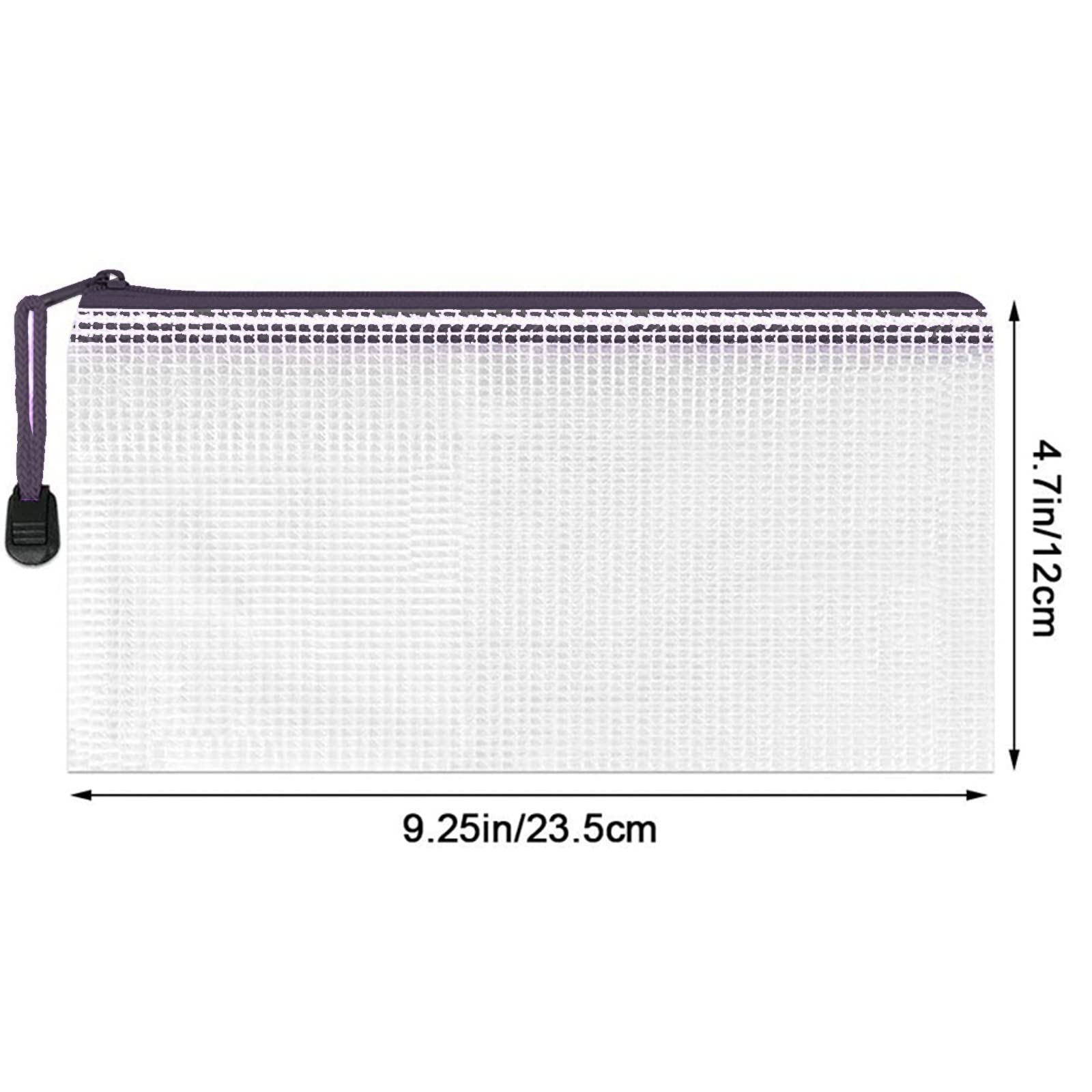 TCPENG Mesh Pencil Pouch Zipper File Bags - Image 3
