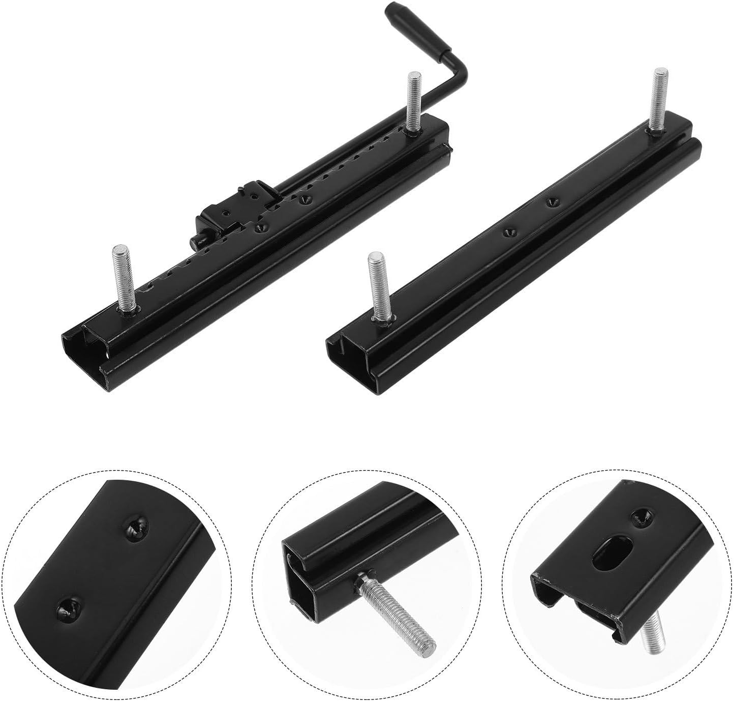 Generic Adjustable Go Kart Seat Mounting Slider Track with Locking Mechanism, Iron Material, Broad Adaptability for Racing Seats, for Racing and Outdoor Clubs