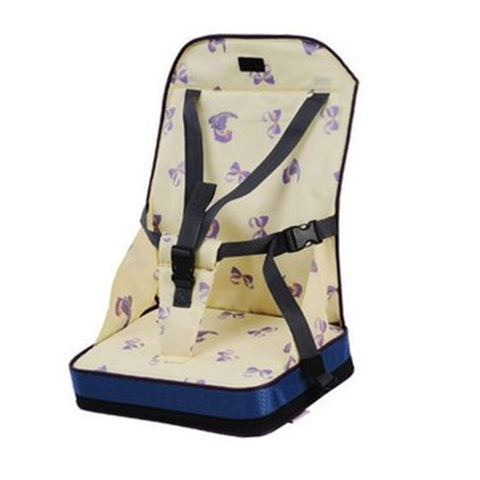 NEZIH Coussin Bébé Rehausseur de Siège Augmente Pour Le Voyage Confortable Portable Sac À Dos Pliable 2 En 1 Siège Enfant Table À Manger Siège de Sécurité, Rose/Beige