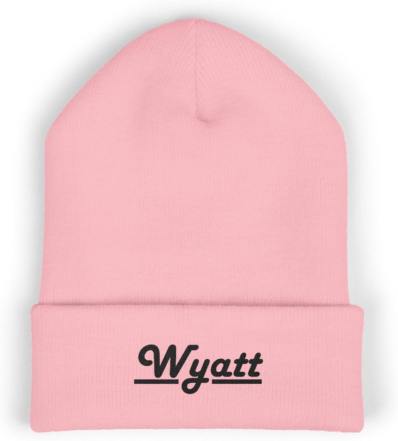 Wyatt Classic Cuffed Beanie Hat Gift with Embroidery Message