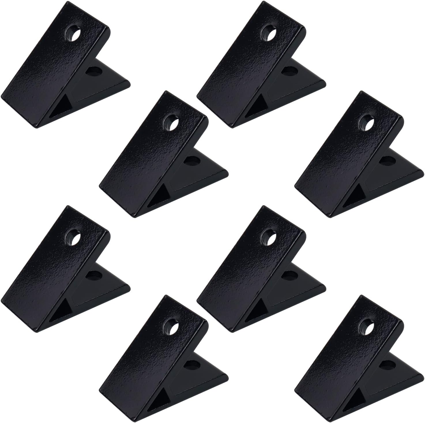 Nicerity 8Pcs Aluminum Corner Bracket 45 Degree 4040 for Profile Corner Joint Connectors Corner Braces（Black）