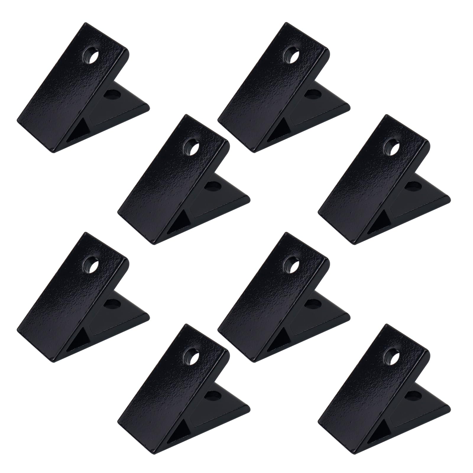 Nicerity 8Pcs Aluminum Corner Bracket 45 Degree 4040 for Profile Corner Joint Connectors Corner Braces（Black）