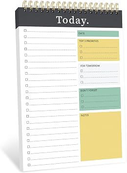 CICPAP To Do List Notepad - To Do List Notebook for Work with 52 Sheets, Undated Daily Planner Perfect for Enhanced Productivity and Goal Achievement - Black Green