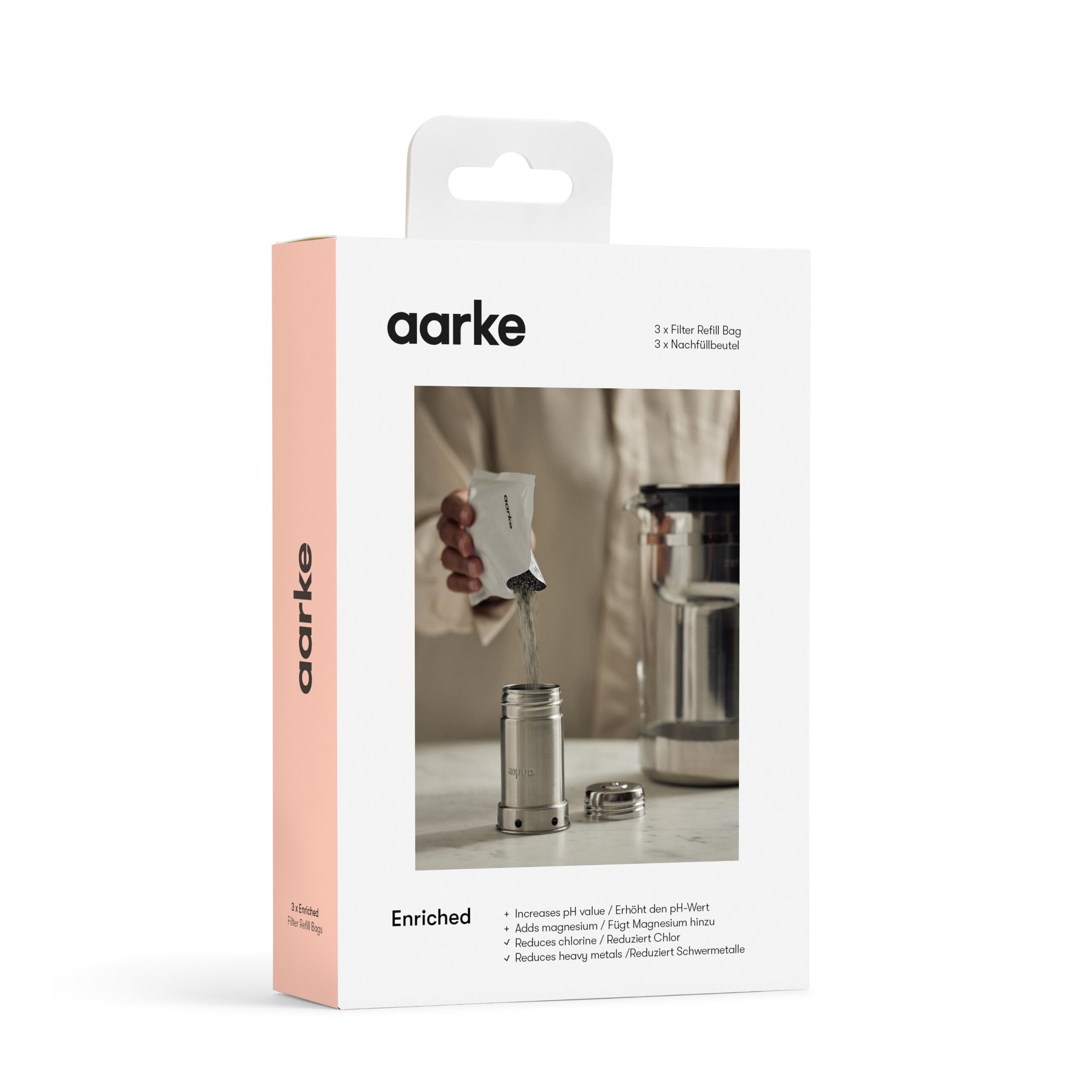 Aarke Enriched Filter Refill Granules for Aarke Water Purifier, 3-Pack