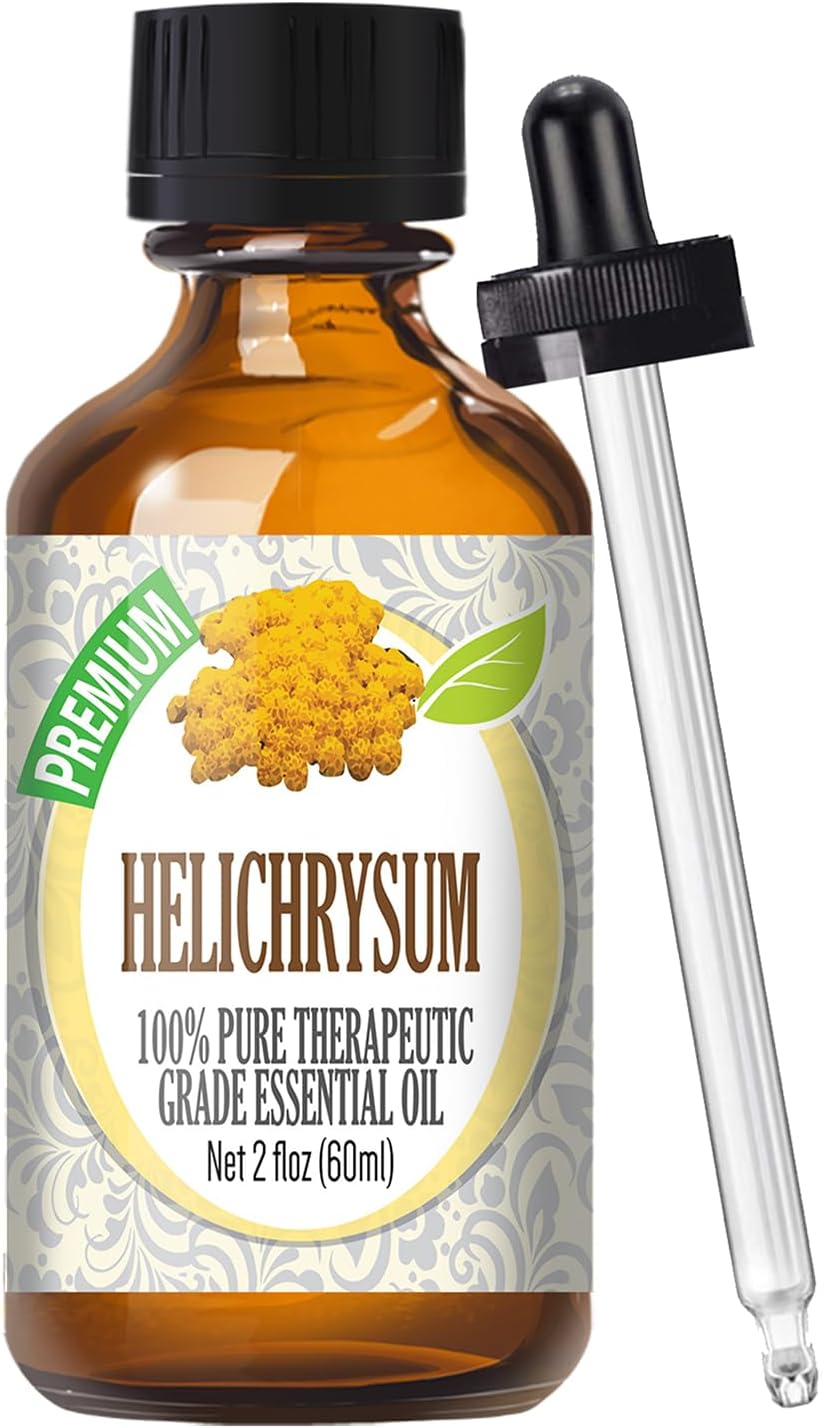 Healing Solutions Helichrysum Essential Oil 2 Fl Oz (60ml) – Pure Helichrysum Oil for Diffusers, Candles, DIY Blends, and Home Fragrance