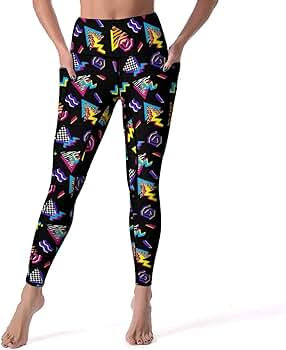 Amazon.com: ulxjll 80s Women's High Waist Tummy Control Yoga