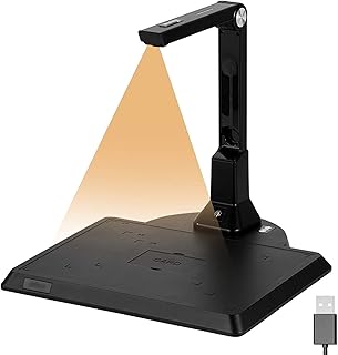 Portable High Definition Scanner, 10MP Document Camera with Real-time Projection Video Recording, OCR Multi-Language Recognition, A4 Format, for Teacher Online Class Meeting
