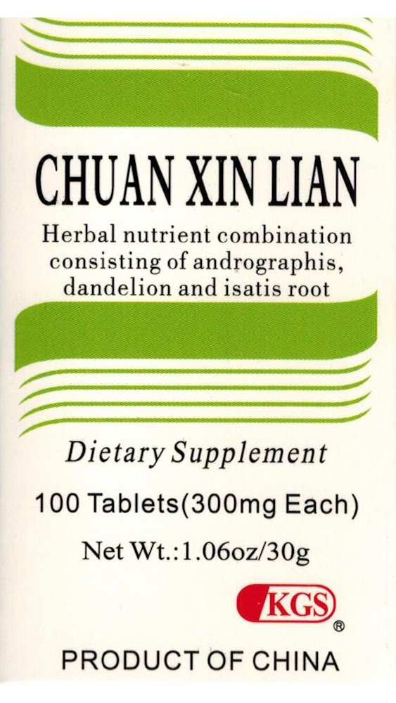 Chuan Xin Lian (300mg X 100 Tablets)
