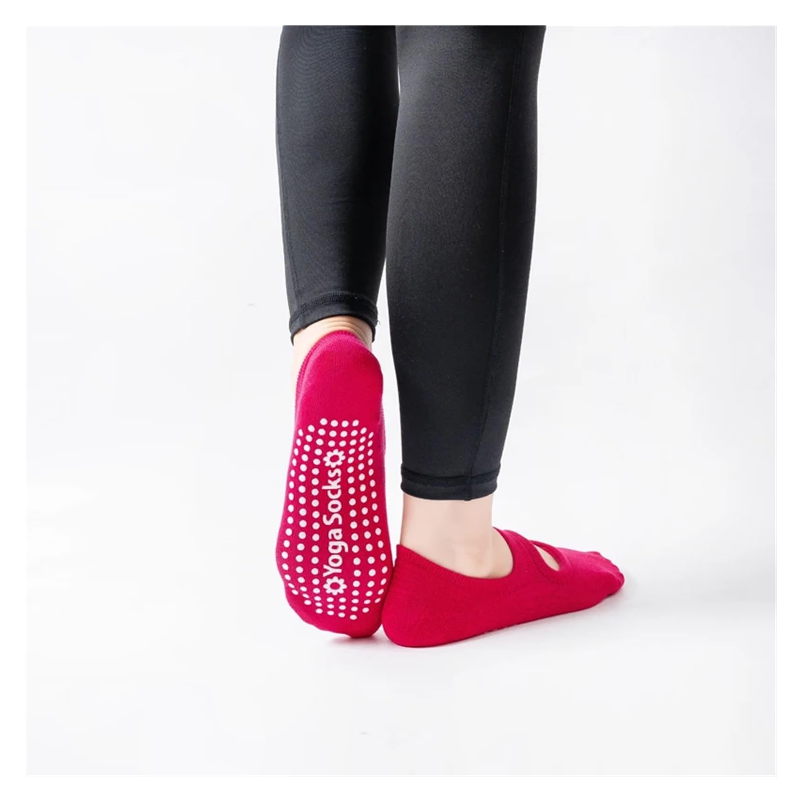 Calcetines Pilates Yoga Calcetines de Yoga transpirables for mujer, medias antideslizantes de silicona for Pilates, algodón, sin espalda, for Fitness, baile, Ballet, zapatillas deportivas(Light Green)