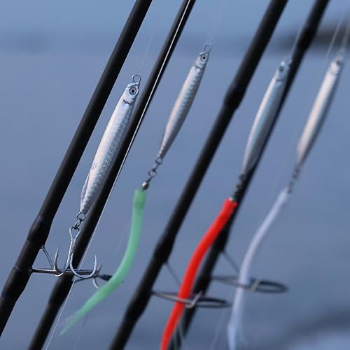 Miniatura 7 de Saltwater Fishing Lures Fishing Jigs Fishing Spoons for Striped bass, Pompano, Spanish Mackerel ，Bluefish Plata (3 piezas),Rojo (3 piezas),Varios