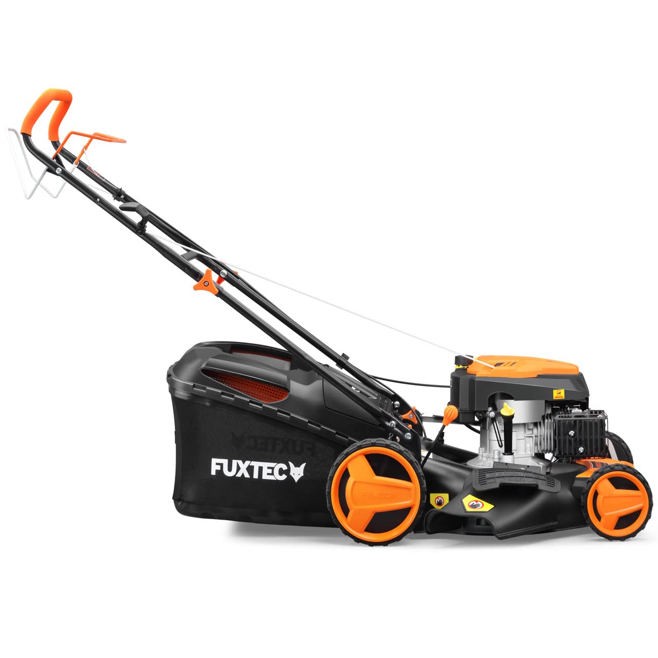 FUXTEC Tondeuse Thermique FX-RM5196 51cm 196cm3 6CV 4,4KW Autopropulsée Easy Clean 4en1 Mulching Bac 60L