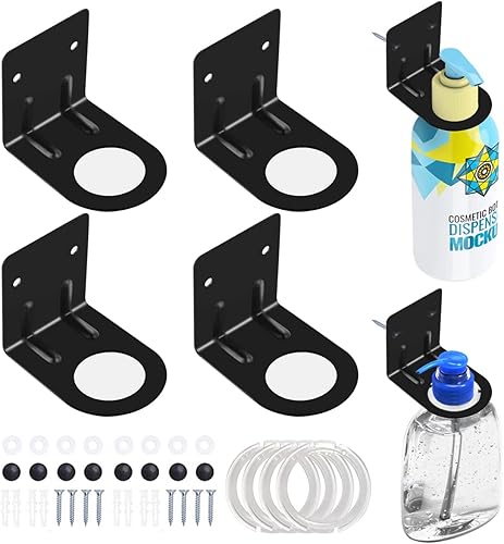 LEFTSTARER Dispensador de botellas de champú soporte para botellas de montaje en pared dispensador de jabón de manos loción detergente gel de ducha