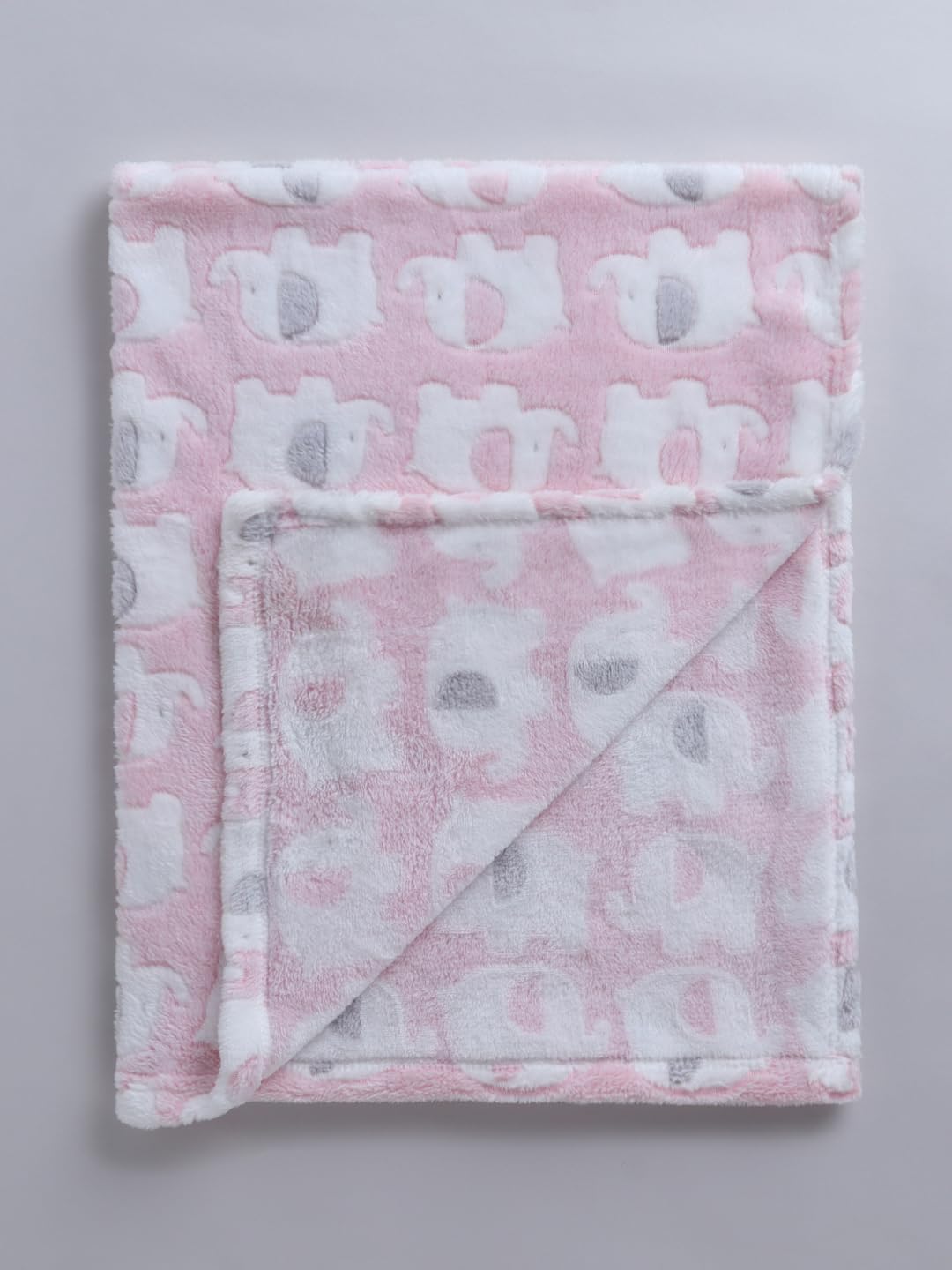 Mee Mee Elephant Fleece Baby Blanket Newborns 70x100cm Ultra-Soft Polar Fleece (Blue)-picture-37