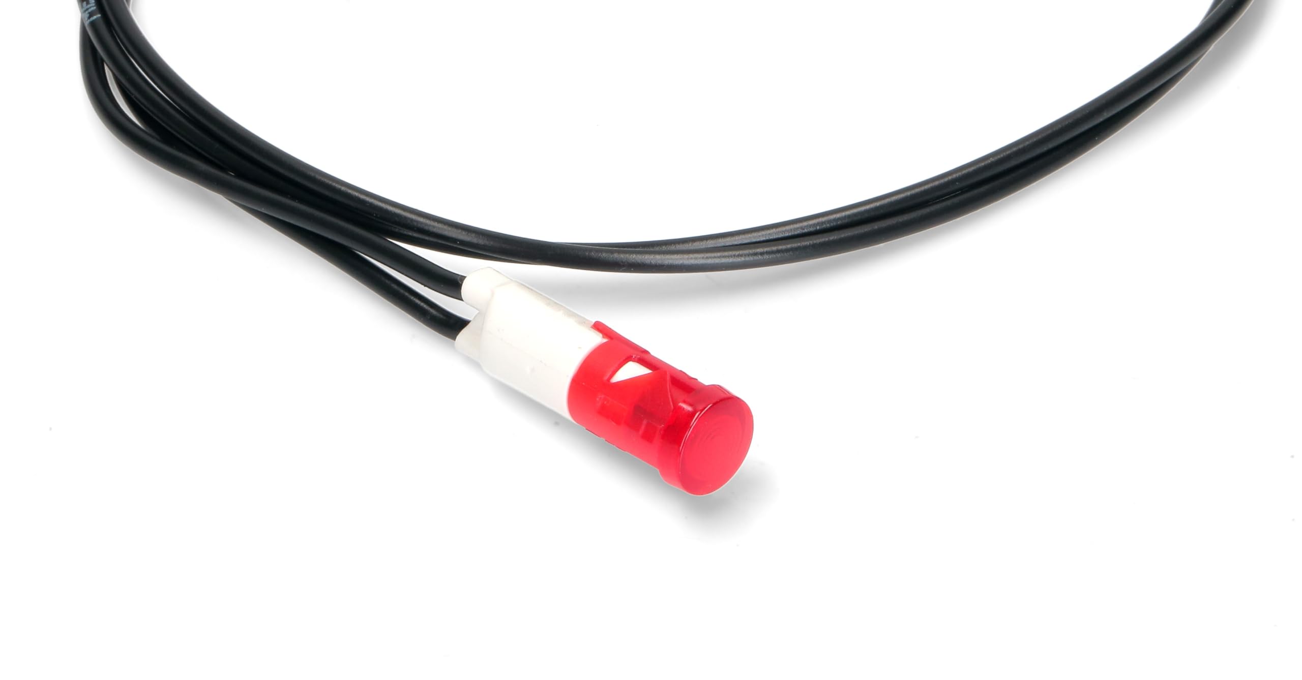3 pz. spia luminosa rossa con cavi foro Ø8,5mm - Lunghezza cavi: 600mm - 250V T 90° per forno cucina scaldabagno boiler ecc.