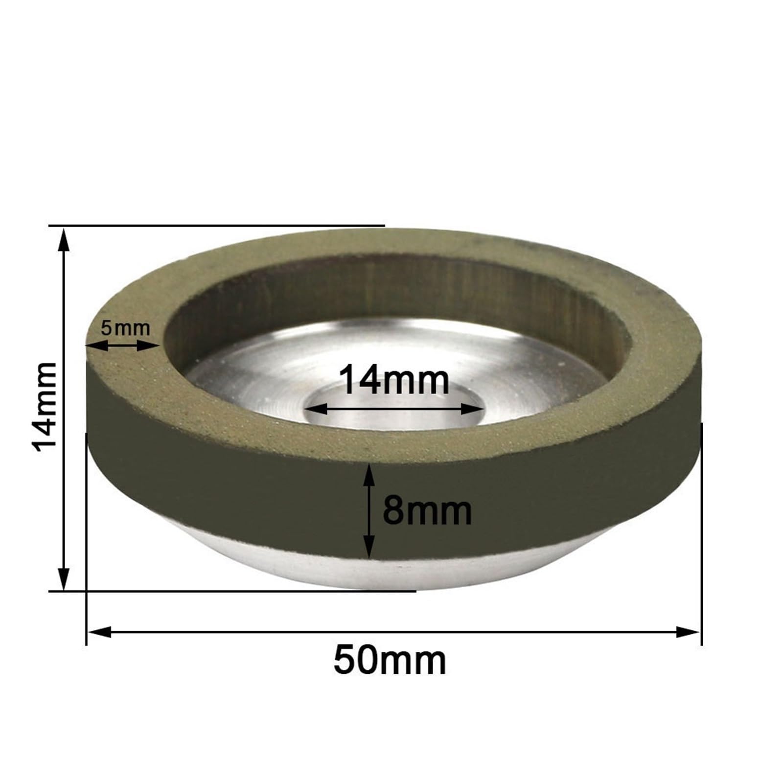 Diamentowa tarcza szlifierska, Diamentowa tarcza szlifierska o średnicy 50 mm klejona żywicą do polerowania, frezowania(5pcs)