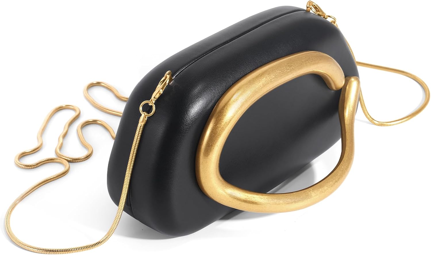 Clutch Purses for Women Formal, PU Leather/Marble Acrylic Evening Bags with Chain, Trendy Metal Handle Purses 2025 - Image 3