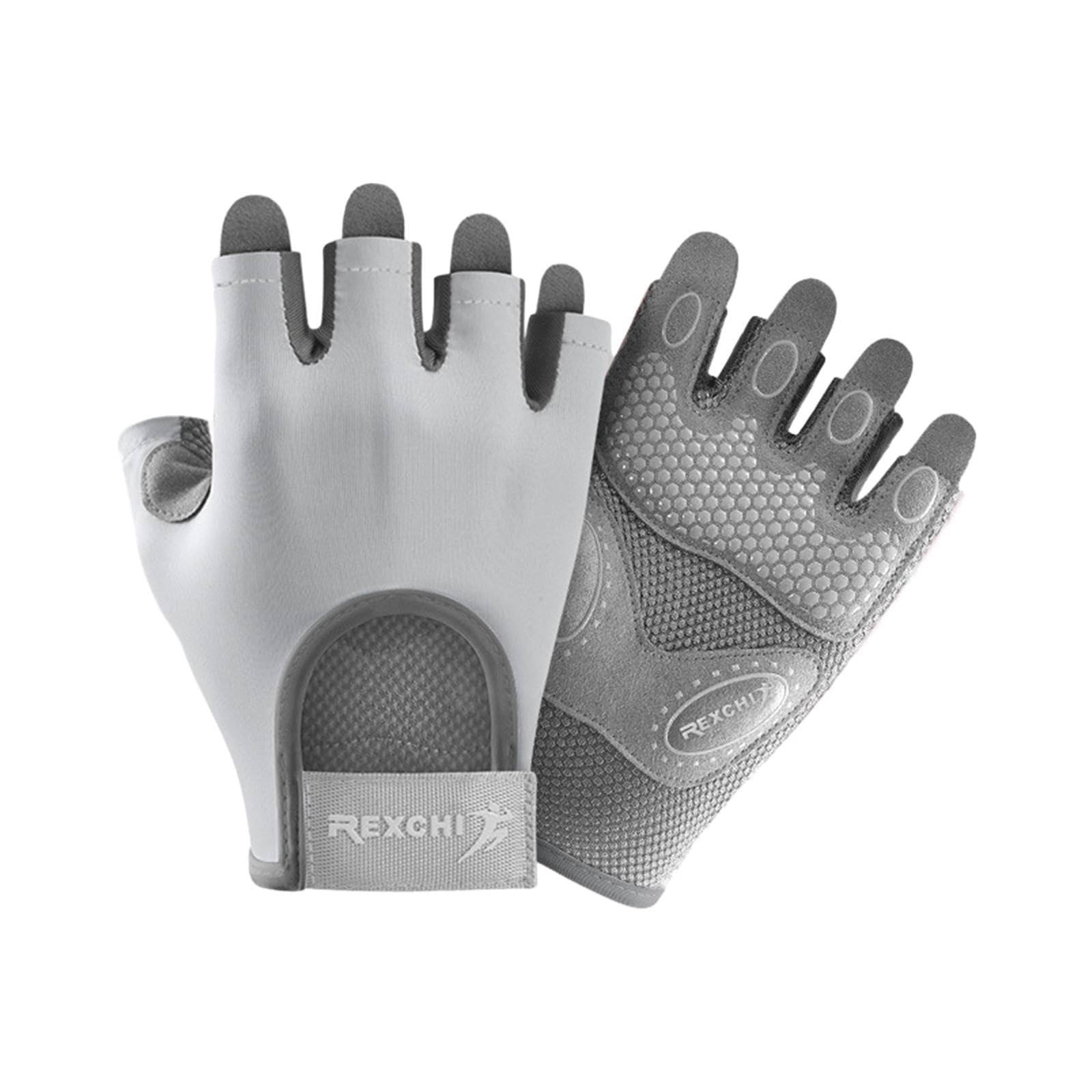 ATORSE Sports Cycling Gloves Exercise Women Men Mitts Workout Weight Lifting Gloves Grey-image-31