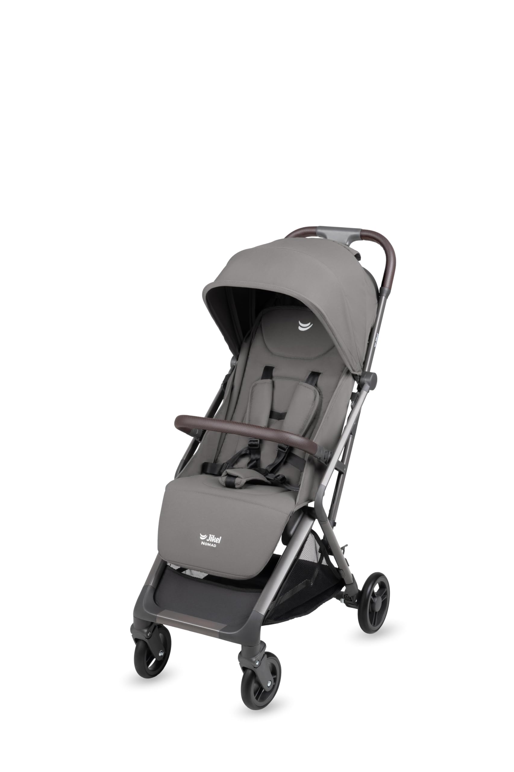 Jikel Nomad Auto-Fold Travel Stroller,Light & Ultra Compact,Airplane Friendly,Cup Holder,Adjustable Footrest,one hand folding(Graphite Grey)