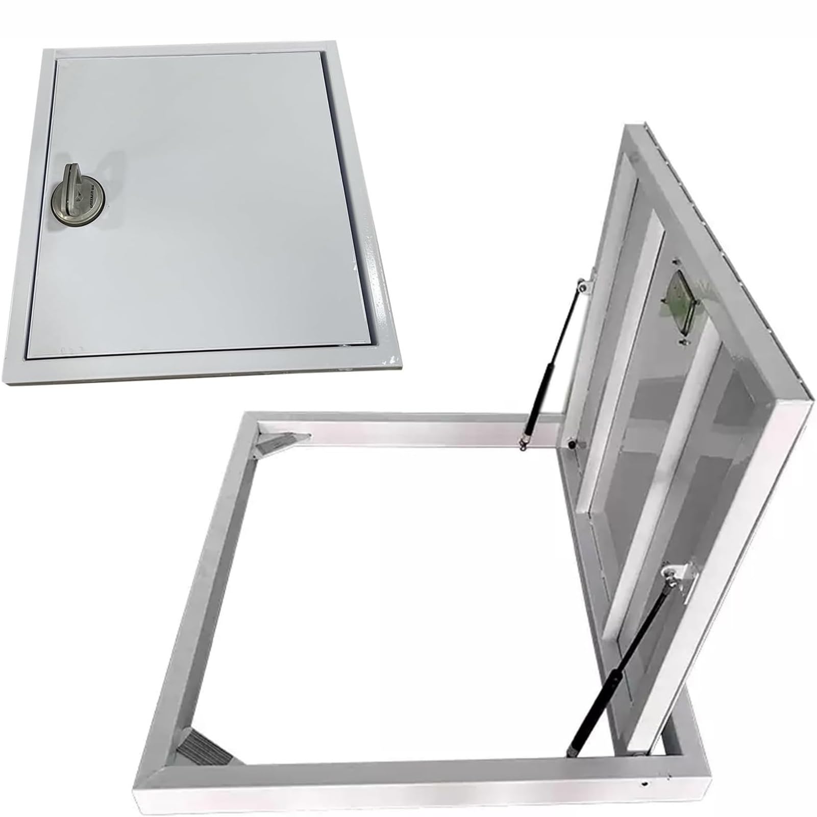 DaneGPT Cellar Floor Hatch, Steel Floor Hatch Access Door for Hidden Cellar Basement Crawl Space Installations