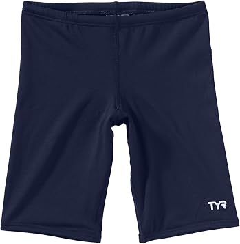 TYR Boys Durafast Elite Solid Jammer Swim Suit Blue