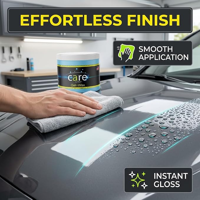 Care Gel-Wax, Car Wax for Shiny Finish, Reduces Water Spot, Durable, Effective on Various Surfaces, 26 Oz. miniatura 8