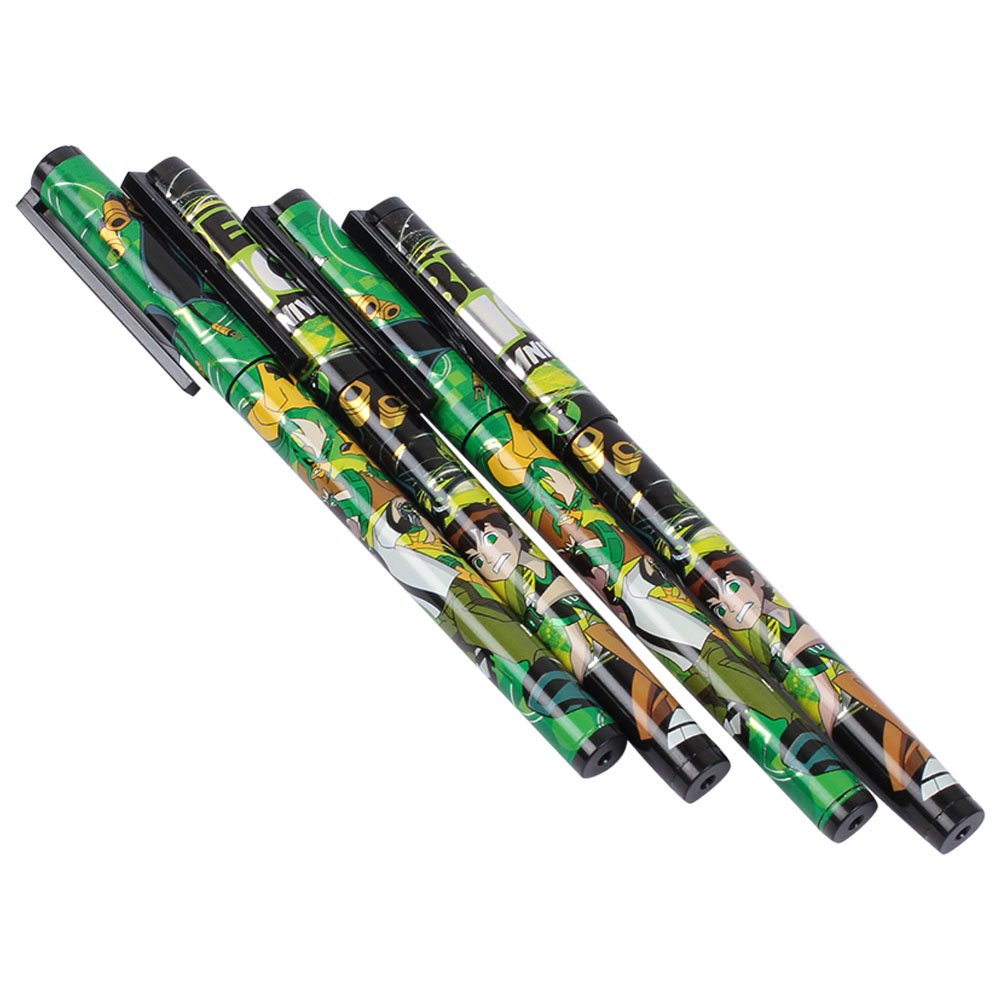 筆記具 BEN BEN Ben10 Gel Pens 4 Pcs - Blue : Amazon.in: Office Products