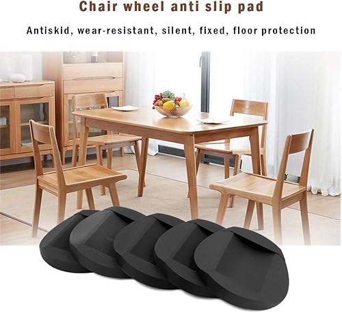 Miniatura 6 de 6 tazas para muebles, tapones de cama, tapones para muebles, protectores de suelo antideslizantes que protegen suelos y ruedas, sofás y cama (negro)