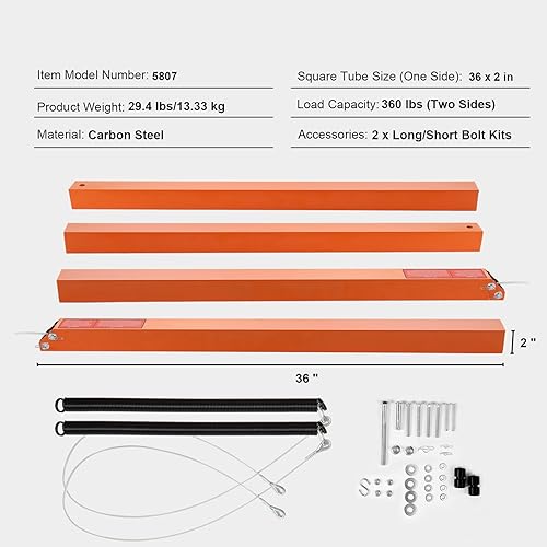 Miniatura 7 de VEVOR Asistente de elevación para puerta trasera de remolque, capacidad máxima de carga de 180 libras, compatible con portón trasero y rampa de