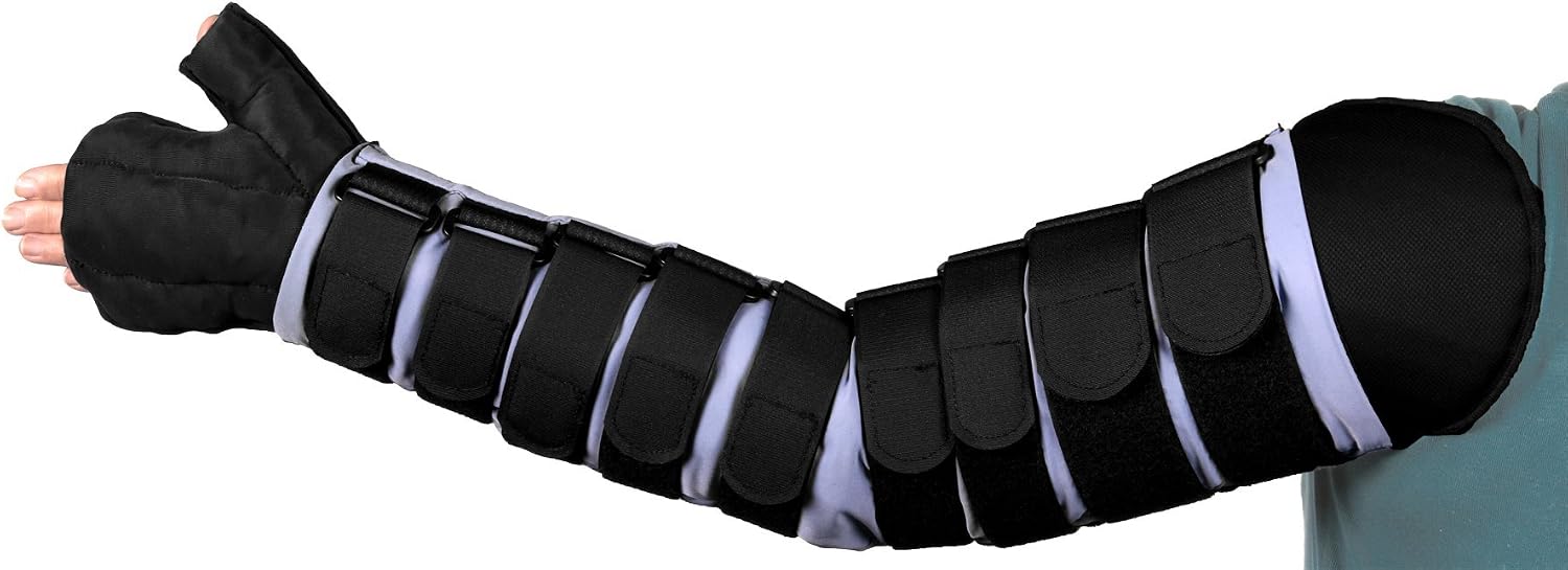 30-40 mmHg Medafit Firm Arm Sleeve W/Straps and Medahand; Med Short; Left; Black SIGVARIS