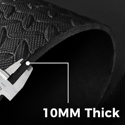 Miniatura 5 de Tapete de gimnasio de 4 x 6 pies de grosor de 0.394 in de grosor, tapete de entrenamiento de espuma TPENPE grande para gimnasio en casa, piso de