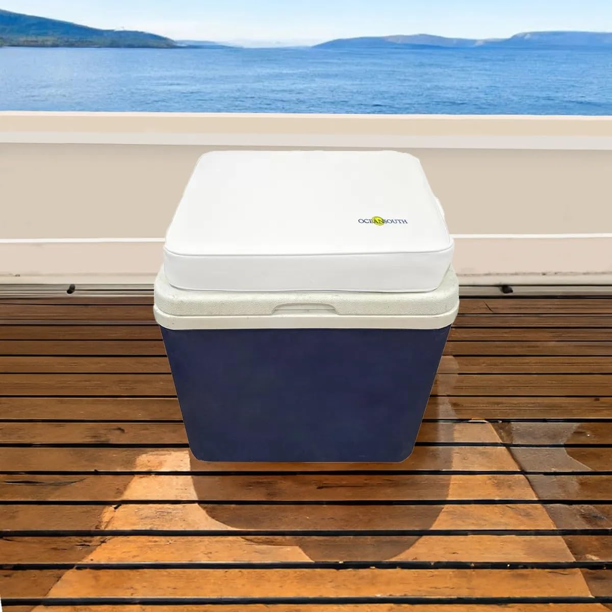 Oceansouth Boat Cooler Seat Cushions (White, 13.4? x 17.7?)
