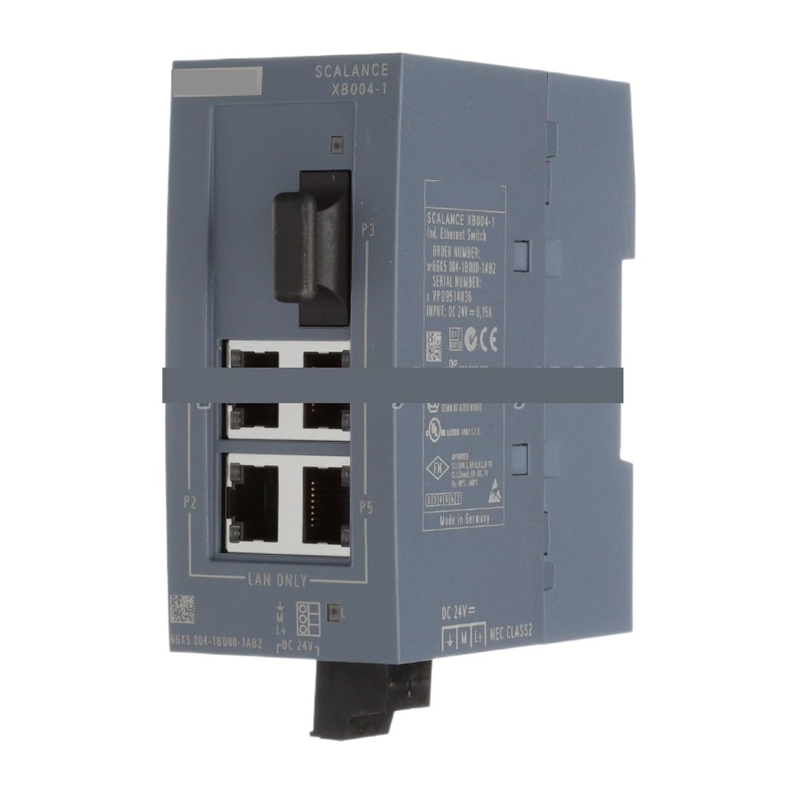 Commutateur industriel XCB004 haut débit 10/100 Mbps avec ports RJ45 renforcés