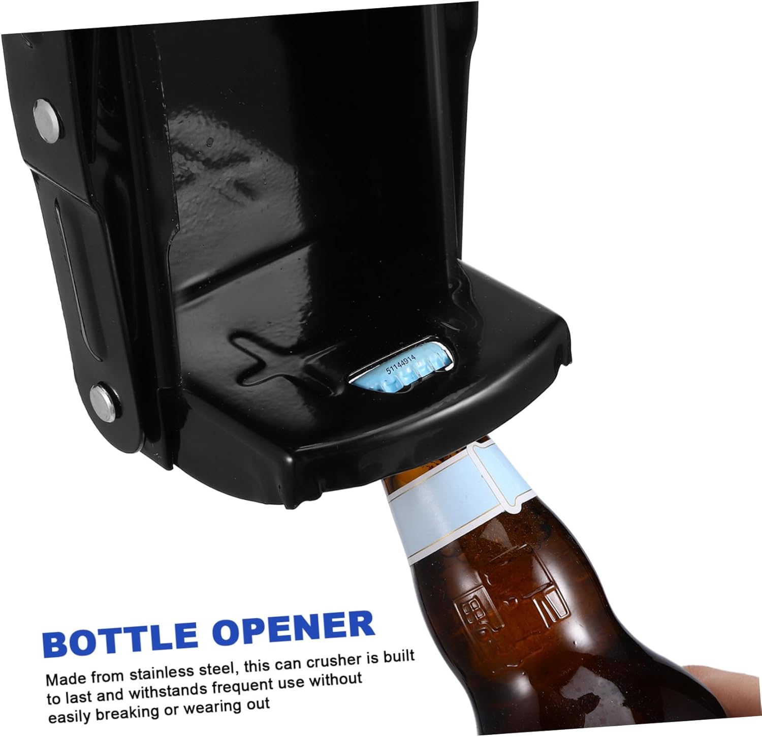 PRETYZOOM Metal Can Crusher Bottle Opener Garbage Can Crusher Heavy Duty Metal Can Smasher Soda Can Smasher Wall Mounted Wall-mounted Stainless Steel