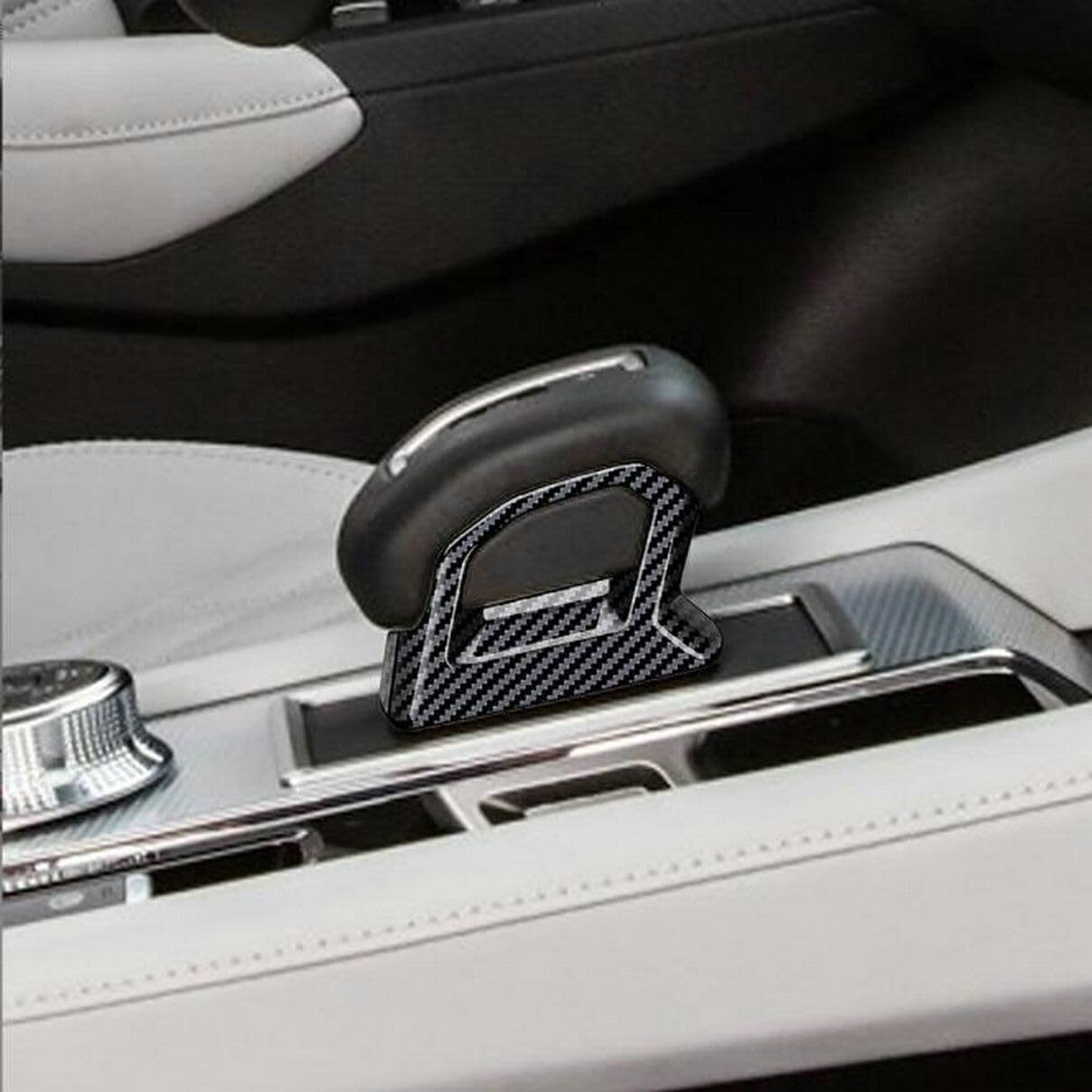 Carbon Fiber Pattern Interior Center Console Shift Knob Base Trim Cover for Mitsubishi Outlander 2022 2023 Gear Shift Lever Knob Shifter Head Cover Decorative Cover Trim