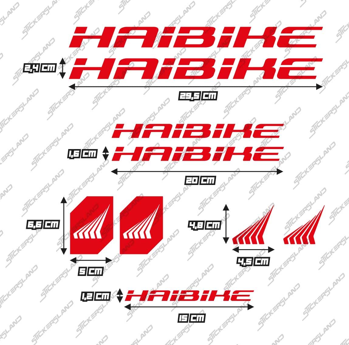 Sticker Kit Compatible with MTB Mountain Bike Frame and Helmet, Glossy Red - Image 2